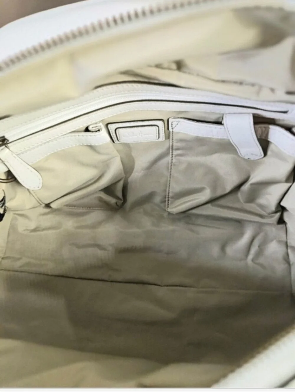 Cole Haan Village Phoebe Leather Satchel- Dove White